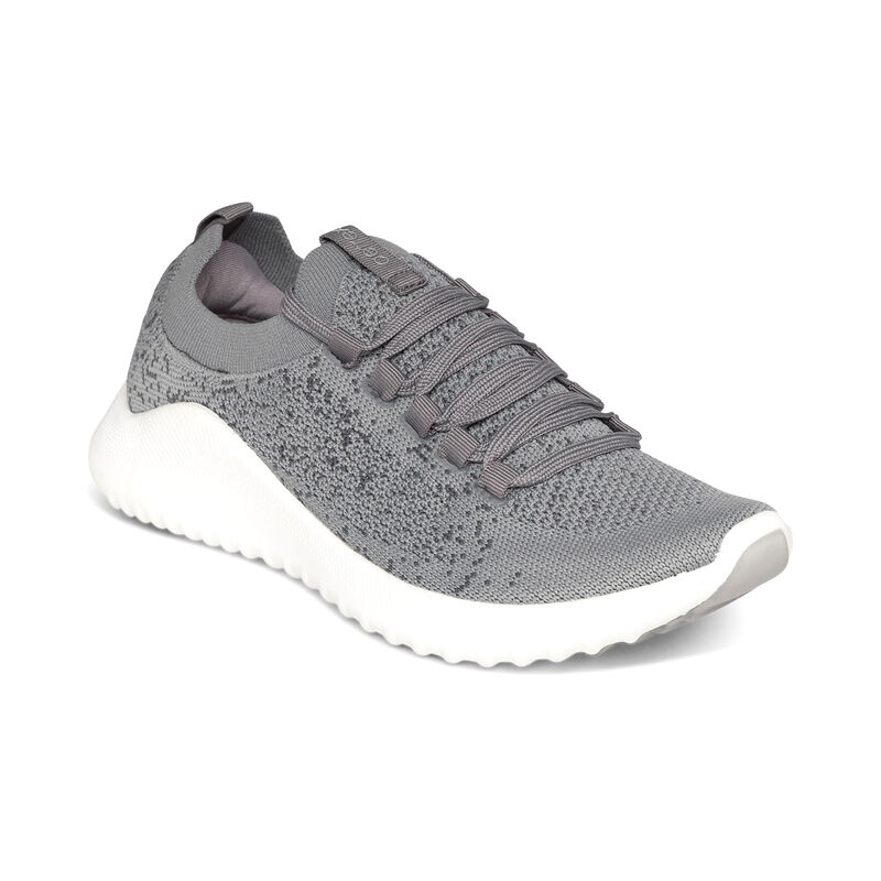 Aetrex Womens Carly Arch Support Sneakers Grey - pgptekGRd